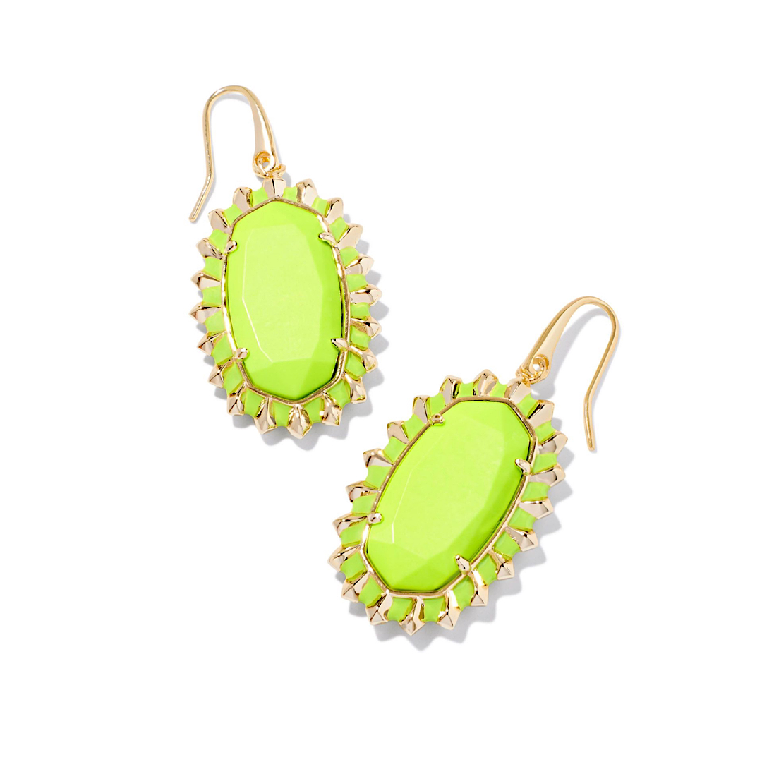 KENDRA SCOTT DANI COLOR BURST FRAME DROP EARRINGS