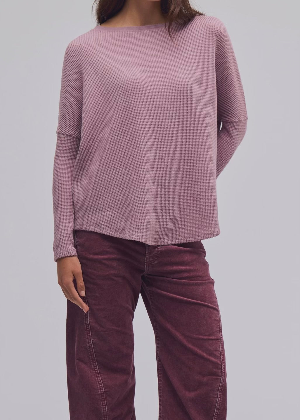 FREE PEOPLE LATTE BLUES SOLID THERMAL - WINTER TULIP
