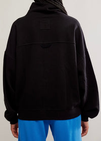 FREE PEOPLE MOVEMENT ON YOUR MARK LOGO MOCK NECK PULLOVER - BLACK COMBO