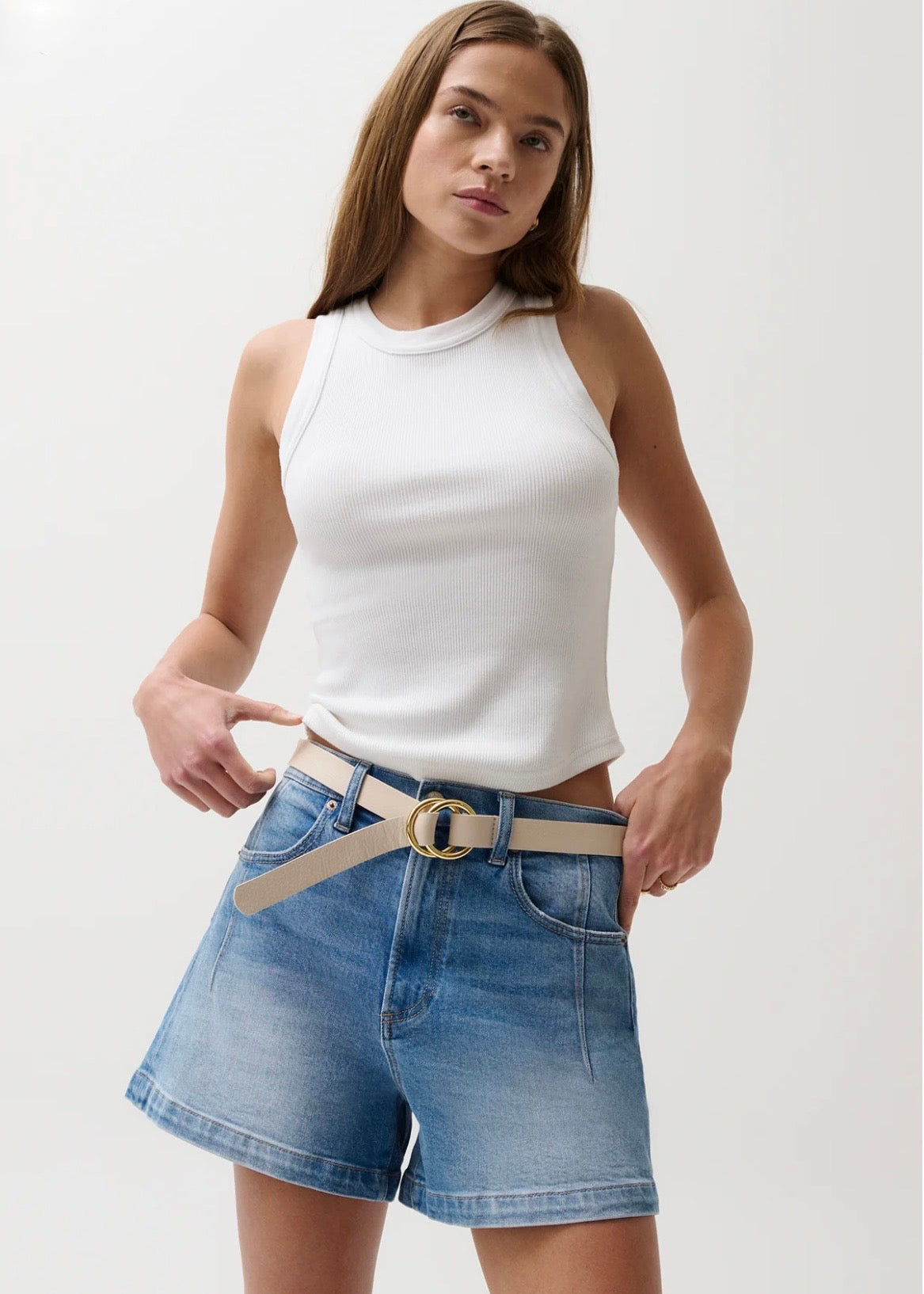 PISTOLA AOKI HIGH RISE A-LINE SHORTS - HIDDEN GEM
