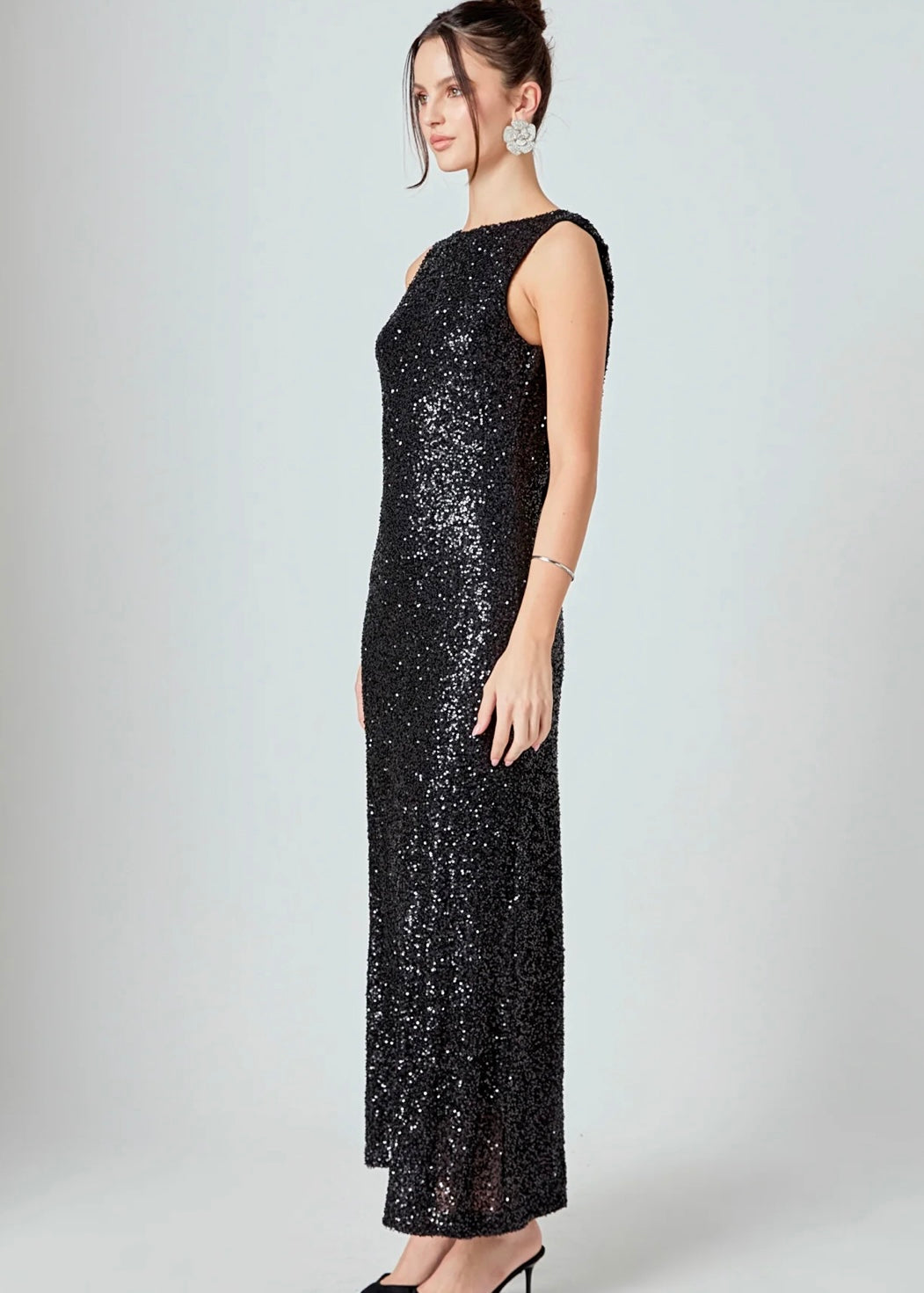 LIVING LARGE SEQUIN MIDI DRESS