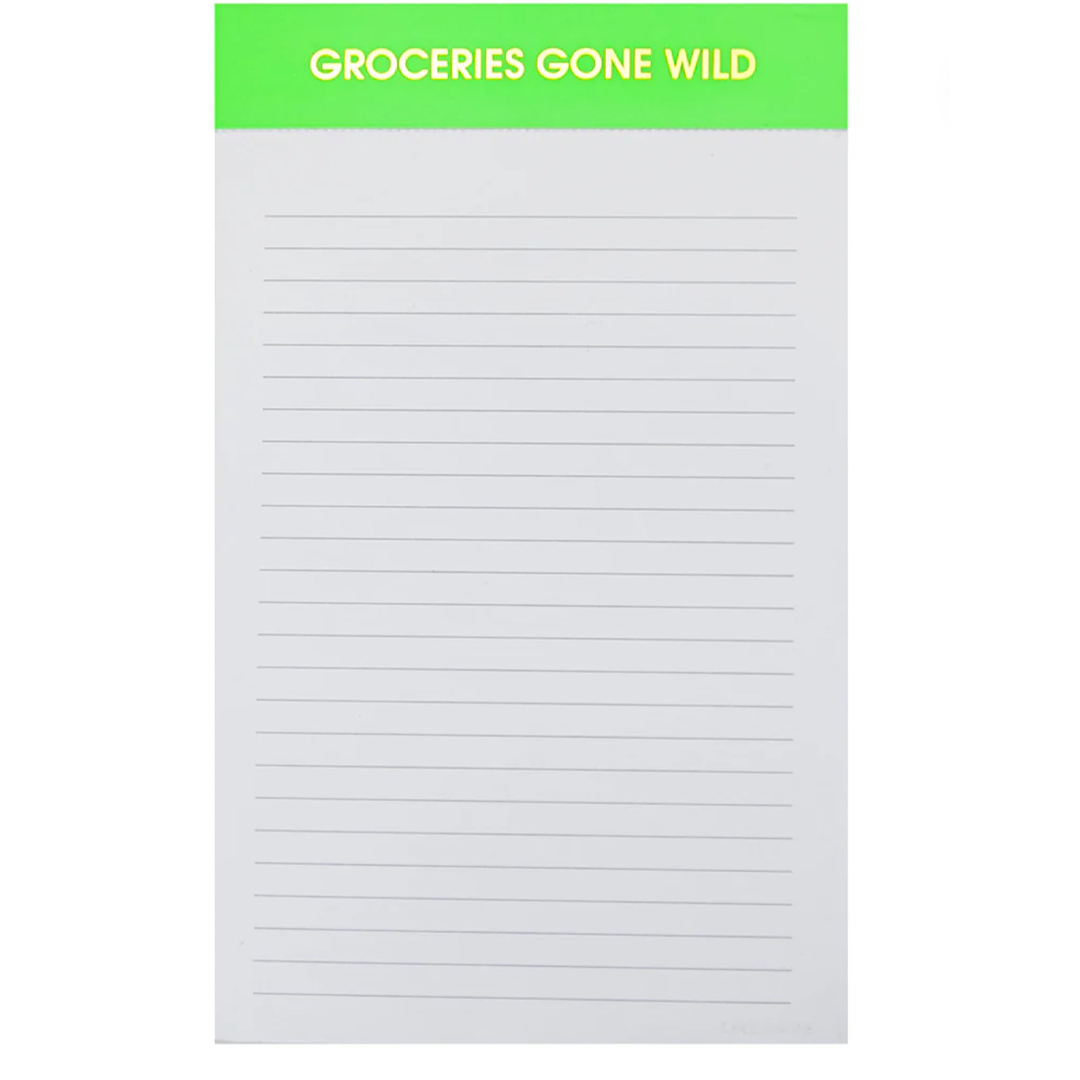 GROCERIES GONE WILD LINED NOTEPAD