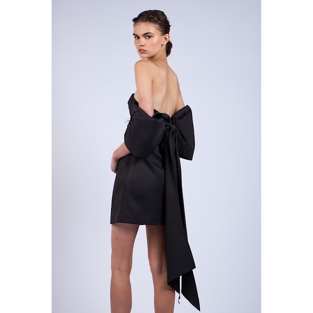 THE NEIMAN BOW MINI DRESS