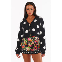 SHOW ME YOUR MUMU CLEMMIE CARDI - POLKA DOT KNIT