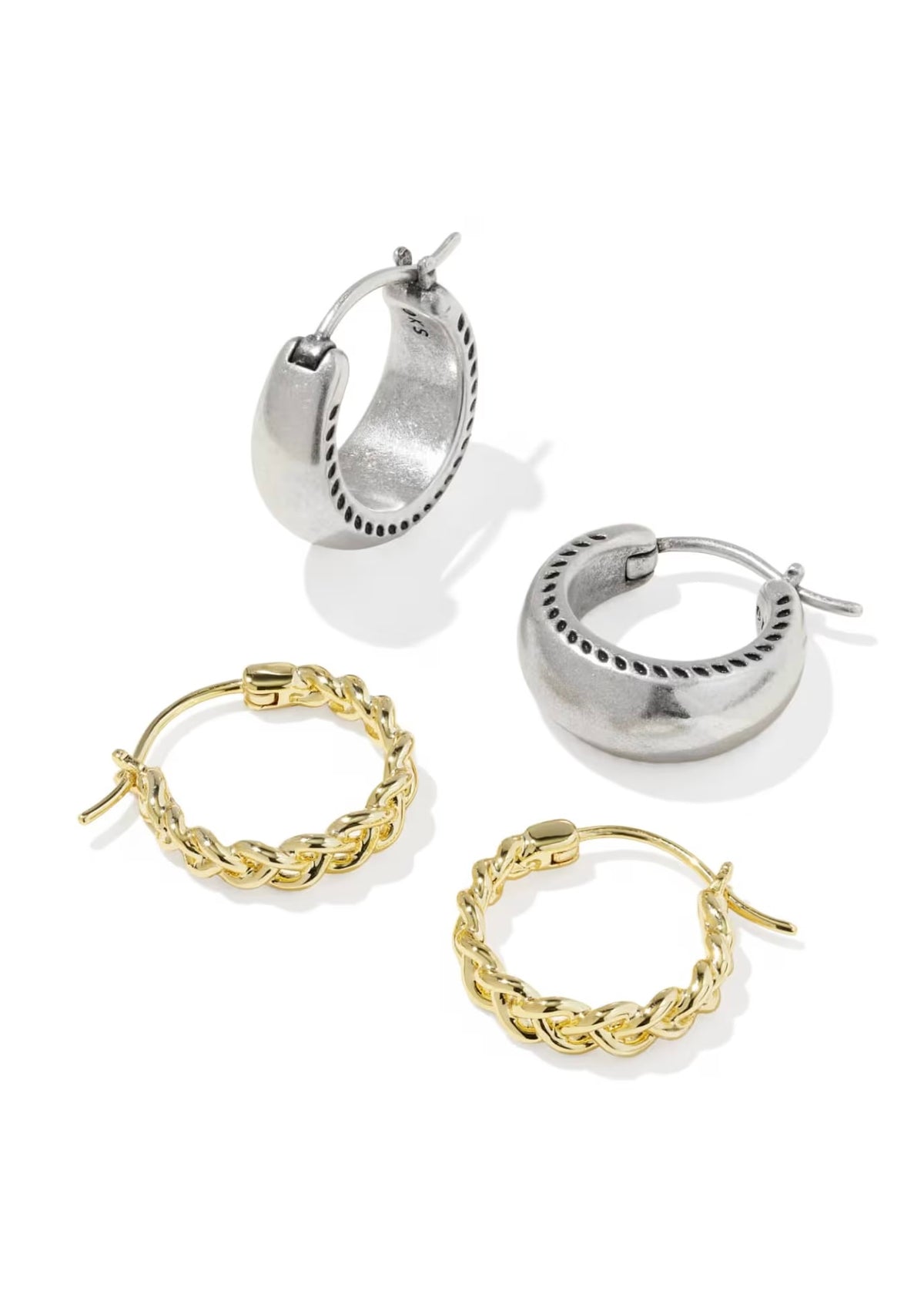 KENDRA SCOTT GABRIELLA SET OF 2 HUGGIE EARRINGS