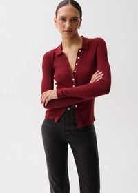 PISTOLA KOREY FEATHERWEIGHT CARDIGAN - BAROLO