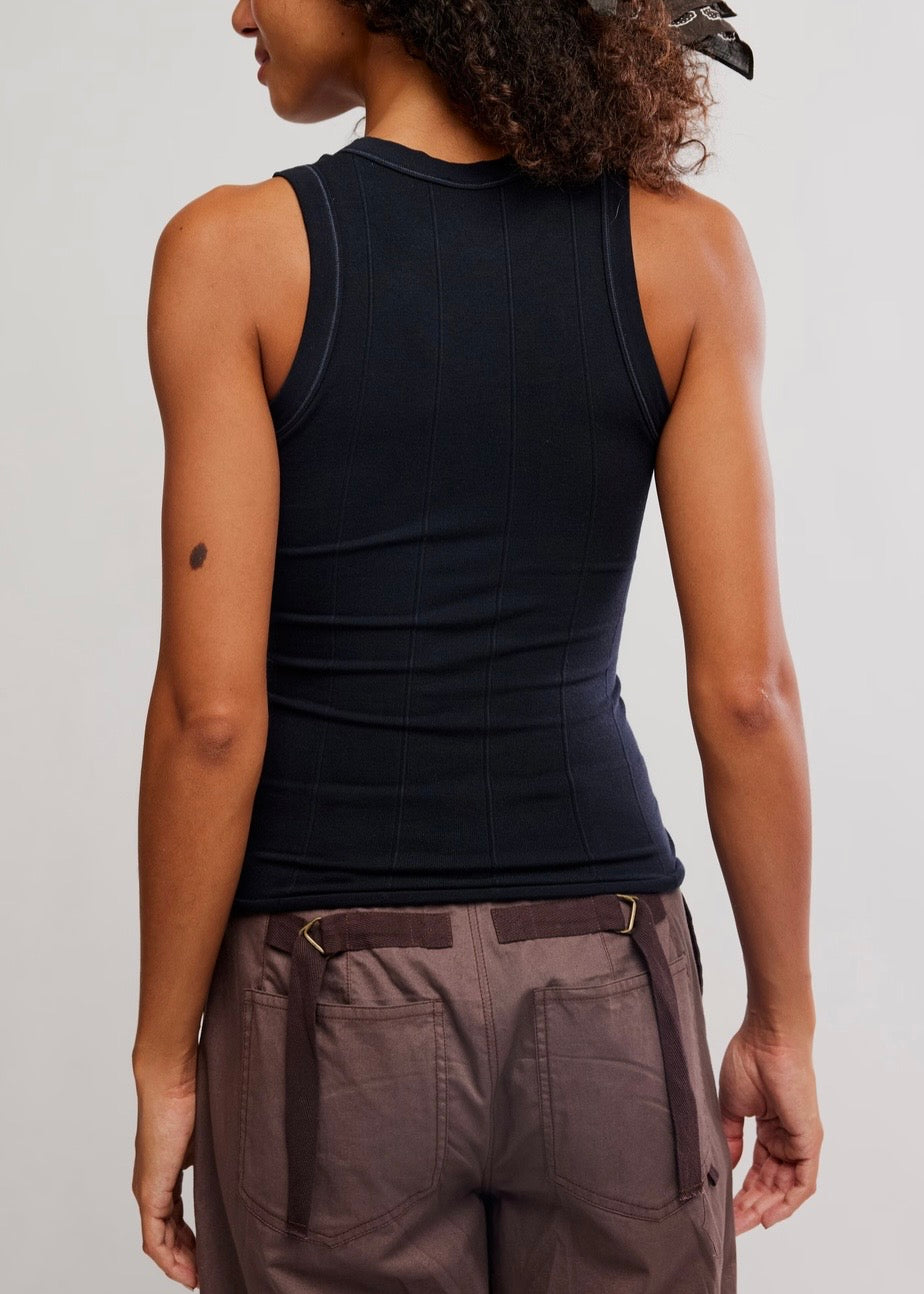 FREE PEOPLE SO SOFT SEAMLESS MODAL TANK - BLACK