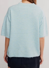 FREE PEOPLE MARGOT SWEATER TEE - ANGEL FALLS MELANGE