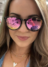 DAX EYEWEAR MIDNIGHT SUNGLASSES - HOT PINK