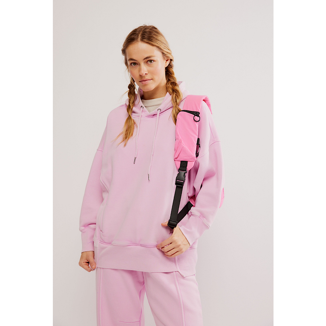 FREE PEOPLE MOVEMENT SPRINT TO THE FINISH HOODIE - POWDER PINK