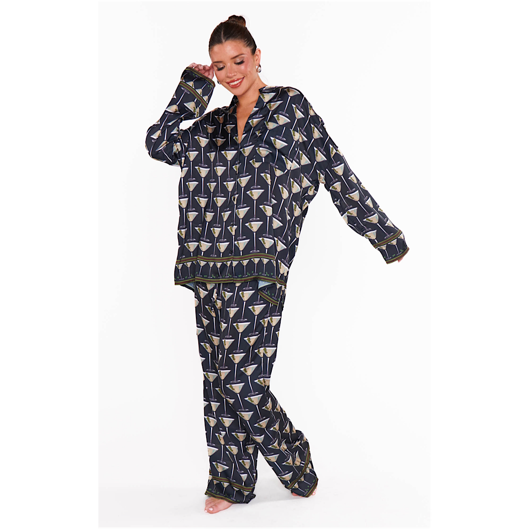 SHOW ME YOUR MUMU OVERSLEPT PJ SET - DIRTY MARTINI SILKY