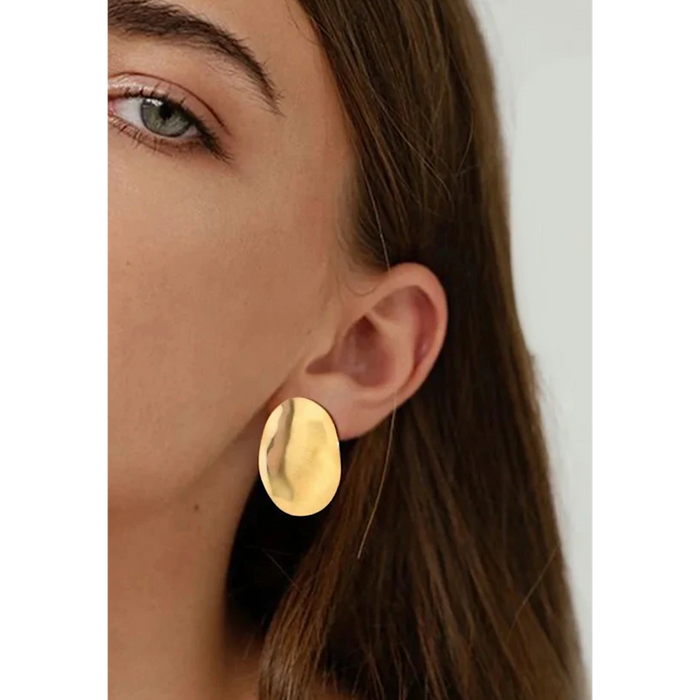 SAHIRA VANESSA OVAL STATEMENT EARRINGS