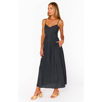 SHOW ME YOUR MUMU ALLEGRA MIDI DRESS - BLACK