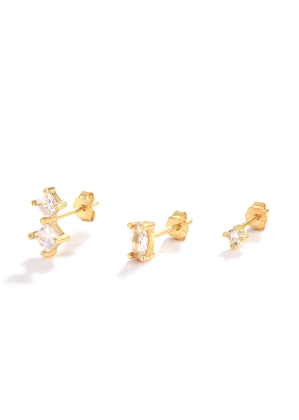 OVAL TRIO STUD EARRINGS SET