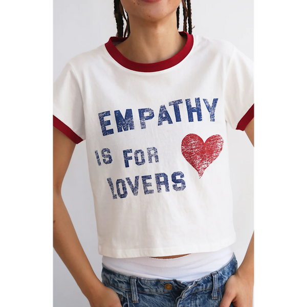 THE MAYFAIR GROUP EMPATHY IS FOR LOVERS RELAXED RINGER TEE
