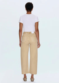 PISTOLA PENNY CROP HIGH RISE WIDE LEG JEAN - SAND DOLLAR