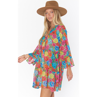 SHOW ME YOUR MUMU VIOLA MINI DRESS - BRIGHT FLORAL SOIREE