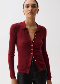 PISTOLA KOREY FEATHERWEIGHT CARDIGAN - BAROLO