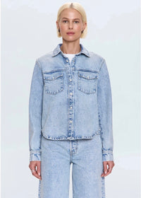 PISTOLA THEA SHRUNKEN DENIM SHACKET - MODENA VINTAGE