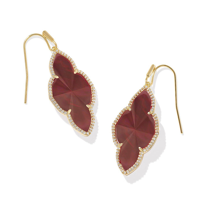 KENDRA SCOTT ABBIE PAVE FRAME DROP EARRINGS