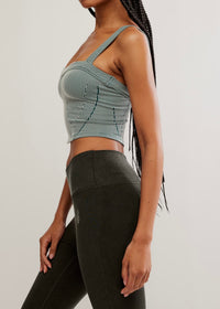 FREE PEOPLE MOVEMENT PERFECTLY PLATED CAMI - EVERGREEN COMBO