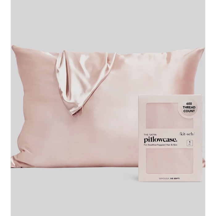 KITSCH SATIN PILLOWCASE - BLUSH