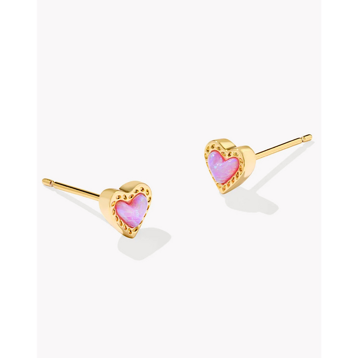 KENDRA SCOTT MINI ARI HEART STUD EARRINGS