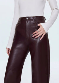 PISTOLA JETT HIGH RISE BOWED STRAIGHT PANT - CABERNET