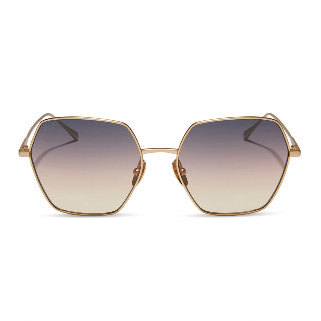 DIFF HARLOW - BRUSHED GOLD + TWILIGHT GRADIENT SHNGLASSES