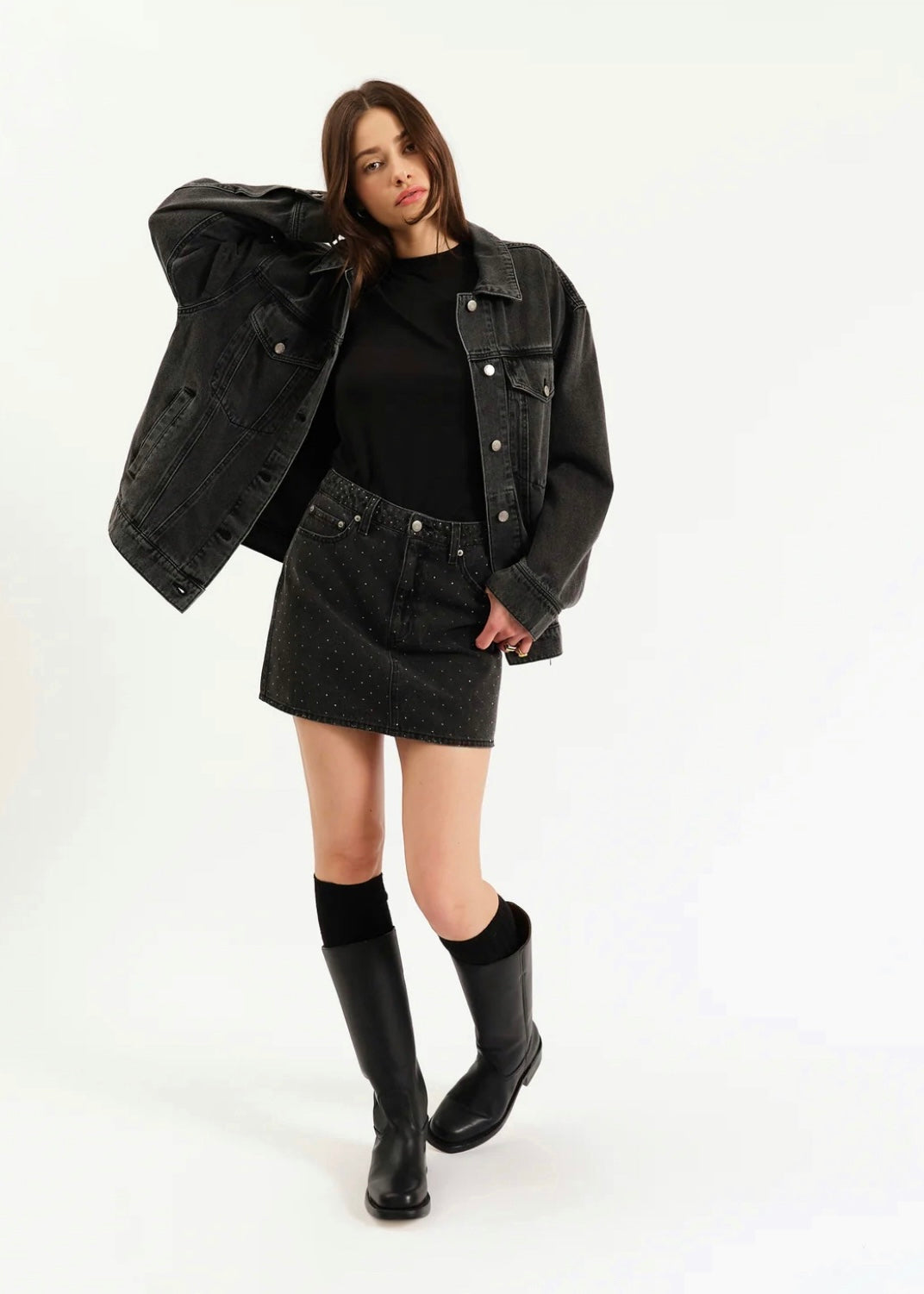 DAZE STASH MINI SKIRT IN STARLIT NIGHT