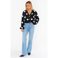 SHOW ME YOUR MUMU CLEMMIE CARDI - POLKA DOT KNIT