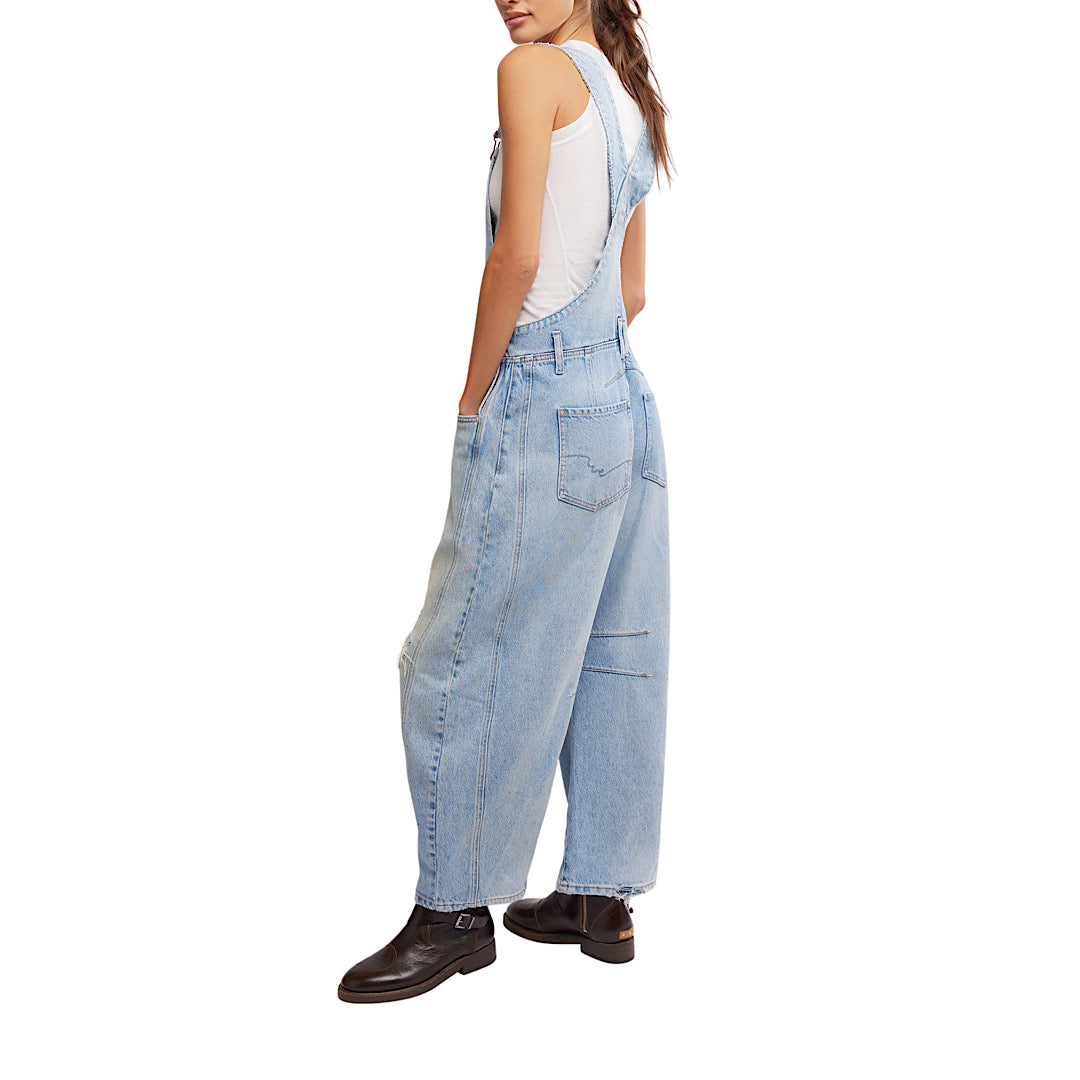 FREE PEOPLE GOOD LUCK OVERALLS - GOING STEADY