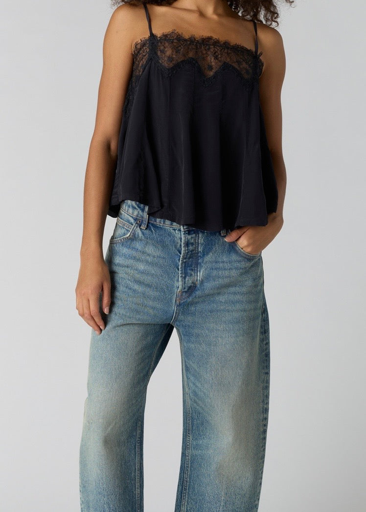 FREE PEOPLE MAKE ME YOURS CAMI - BLACK
