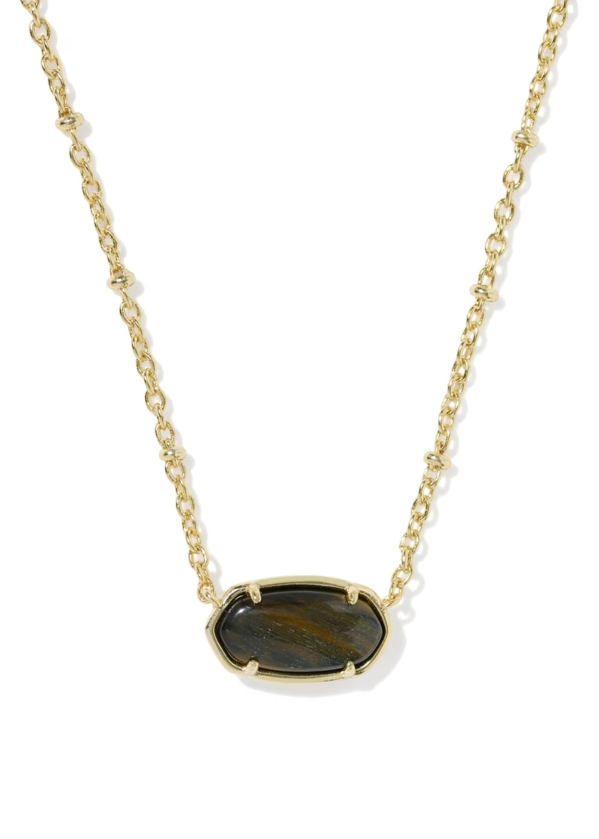 KENDRA SCOTT TIGER STRIPED ELISA SHORT PENDANT NECKLACE