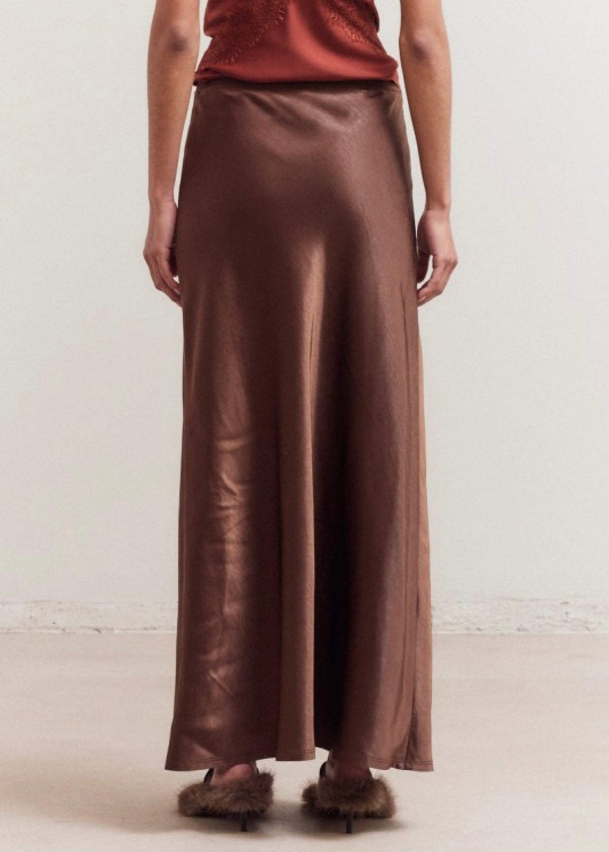 THE CHRISLEY SATIN MAXI SKIRT