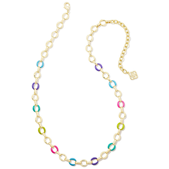 KENDRA SCOTT KELSEY CHAIN NECKLACE - GOLD MULTI MIX