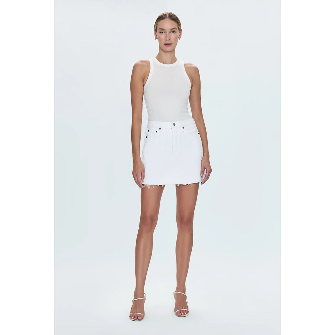 PISTOLA KAT HIGH RISE VINTAGE SKIRT - LUXE WHITE