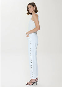 PISTOLA LEXI MID RISE BOWED STRAIGHT JEAN - VIVID WHITE