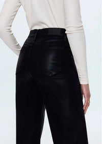PISTOLA LANA HIGH RISE ULTRA WIDE JEAN - COATED NOIR