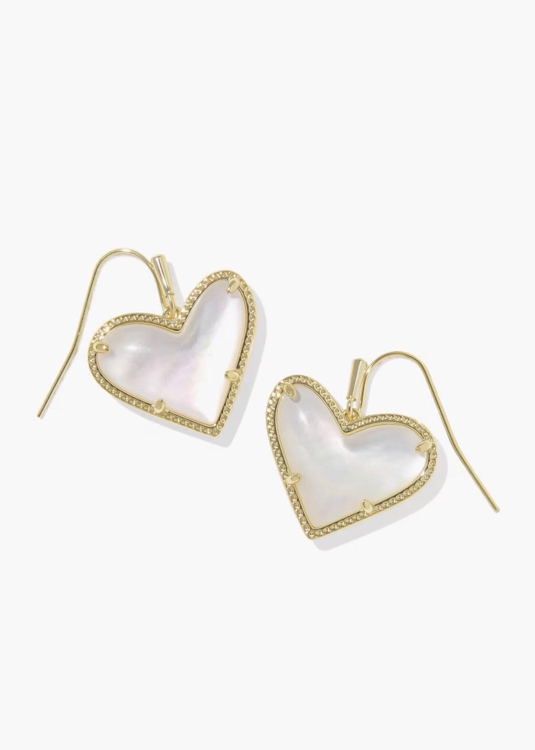 KENDRA SCOTT ARI HEART STATEMENT DROP EARRINGS