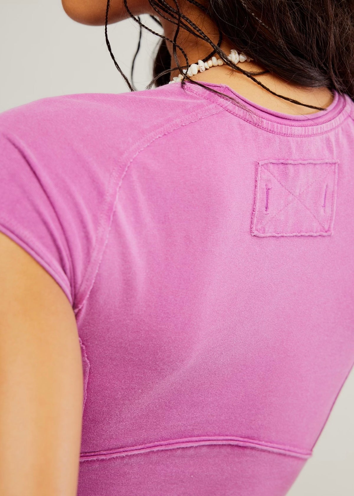 FREE PEOPLE PROTAGONIST CROPPED CAP SLEEVE TEE - VIVID VOILA