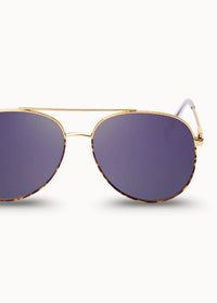 DAX EYEWEAR ACE UNISEX AVIATOR SUNGLASSES - CHEETAH