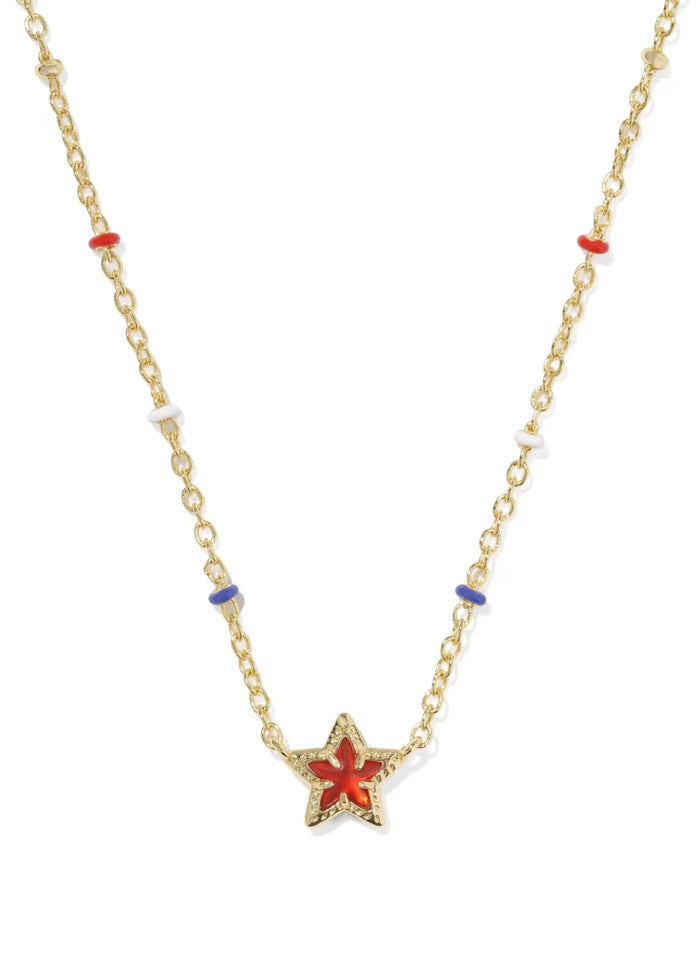 KENDRA SCOTT MINI CASSIDY SHORT PENDANT NECKLACE - GOLD
