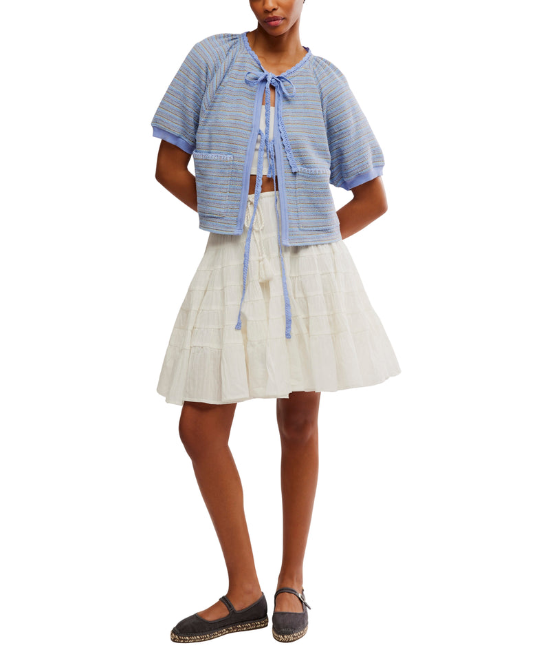 FREE PEOPLE TROPIC SWEATSHIRT - BABY BLUE COMBO