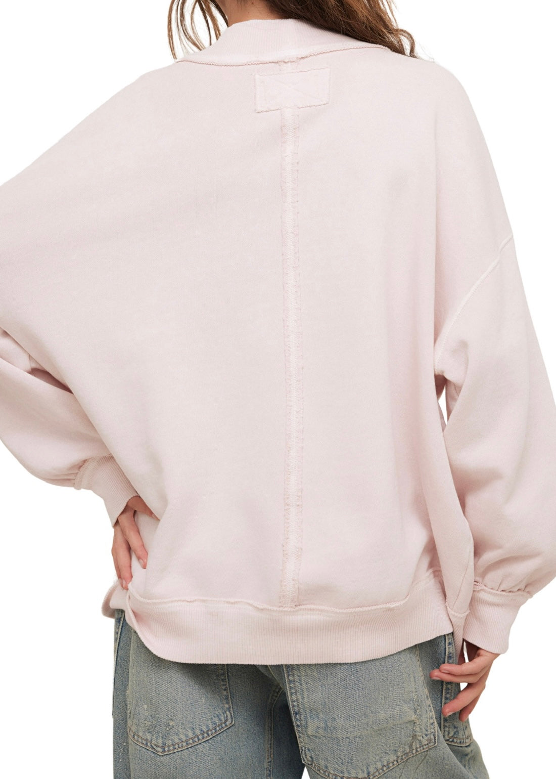 FREE PEOPLE PALM SPRINGS PULLOVER - MAUVE CHALK