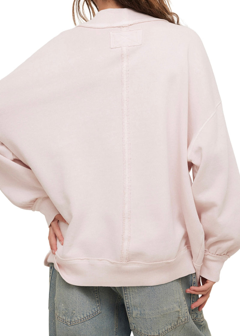 FREE PEOPLE PALM SPRINGS PULLOVER - MAUVE CHALK