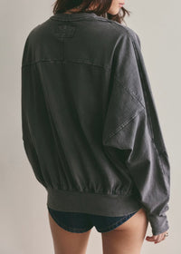 FREE PEOPLE EPIC LONG SLEEVE TOP - WASHED BLACK
