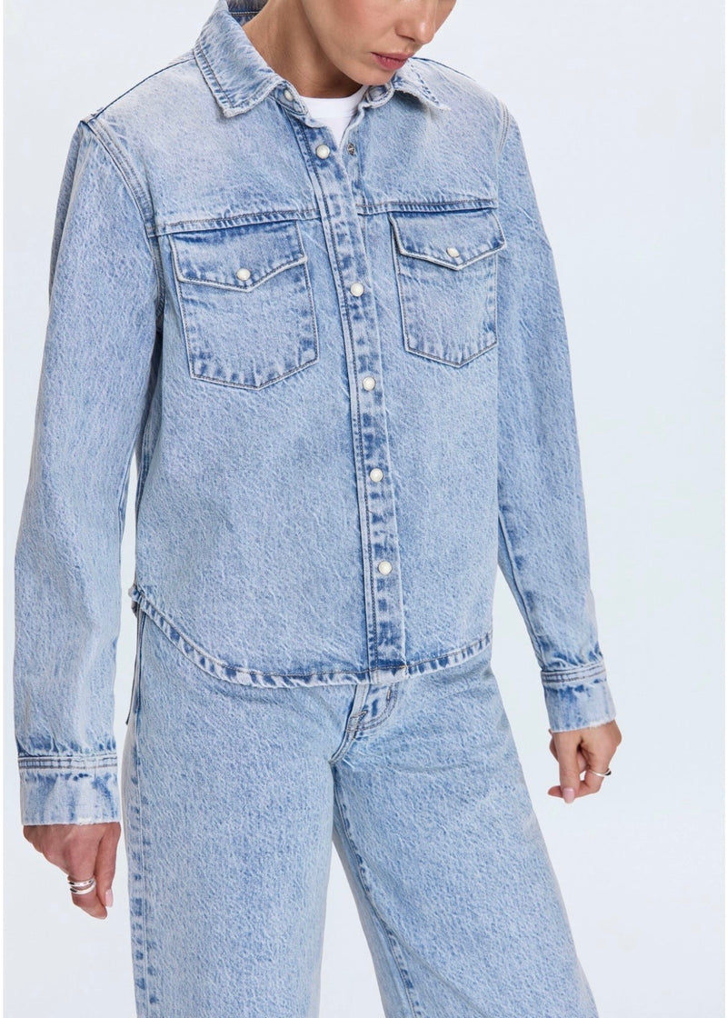 PISTOLA THEA SHRUNKEN DENIM SHACKET - MODENA VINTAGE