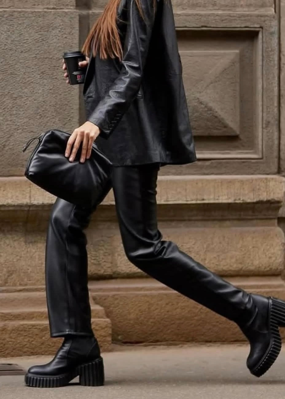 PISTOLA ALLY HIGH RISE VINTAGE ANKLE BOOT - ONYX