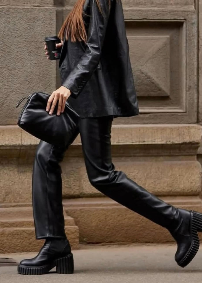 PISTOLA ALLY HIGH RISE VINTAGE ANKLE BOOT - ONYX